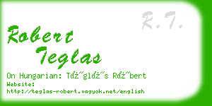 robert teglas business card